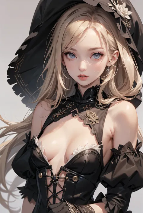 (((masterpiece, of the highest quality, super detailed))), (a witch belonging to an occult order of knights), (a knight crossed with a witch), Victorian era inspired, ((minimal but intricate beautiful armour)), Fluttering lace flared dress with frilly pett...