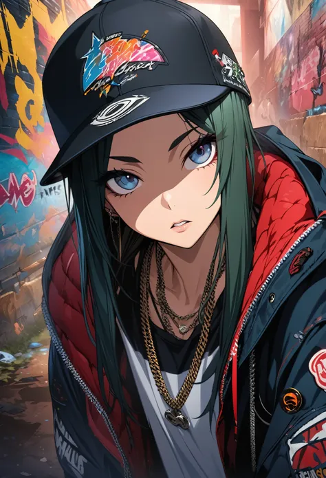 masterpiece, highest quality, highly detailed cg unity 8k wallpaper, this illustration is based on a rapper and is very cool. it...