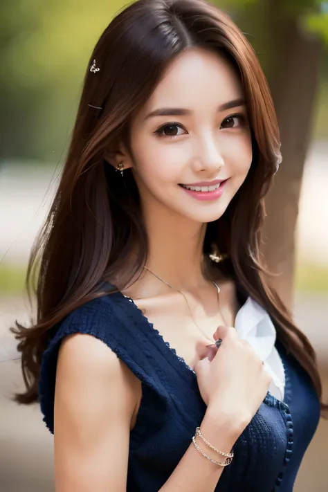 1woman,28yo,Close up,Detailed details,、high resolution、high quality、Perfect dynamic composition、Beautiful detailed eyes、Natural Color Lip、1 persons、Transparent skin、Glowing hair、smiling,masterpiece、Best Quality、finely detail、high resolution、8K、The correct ...
