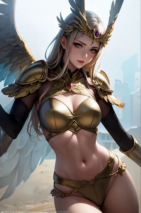 (translator:.95), High angle photo of a gorgeous young Valkyrie woman in Stefan Kostic style, Realistic skin texture,(Winged Helmet:1.1), (Valkyrie Armor:1.2), 1 / 2. Body Crop, 8 5mmartレンズ, 1 1. 2, Sharp focus, 8K high resolution, Very detailed, Complex, ...