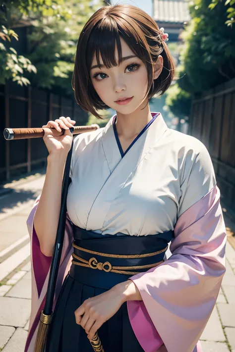 Final Fantasy Yuna Japanese Game Final Fantasy Yuna Full Body Fighting Woman Healing Magic Healing Beauty Beautiful Face Realistic 3D Anime Style 2.5D character Yuna from Final Fantasy Perfect reproduction kawaii Moonlight Brown bob hair brownhaircolor Bob...