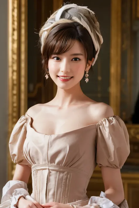 One Girl, (Becoming Marie Antoinette:1.3), (Gorgeous Princess Dresses), (Beautiful Japanese idol portrait photos), 
(RAW Photos, Highest quality), (Realistic, Realistic:1.4), masterpiece, 8K Portrait, 
Very delicate and beautiful, Very detailed, 2k wallpap...