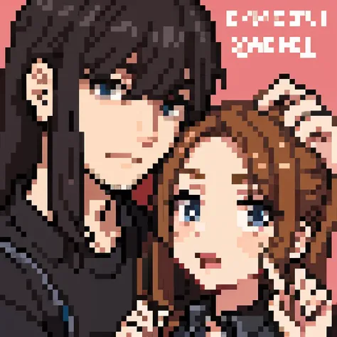 Pixel art, pixel style, sprite, Couple, alternative couple