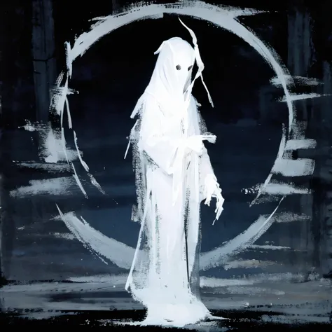 white ghost costume silhouette halloween