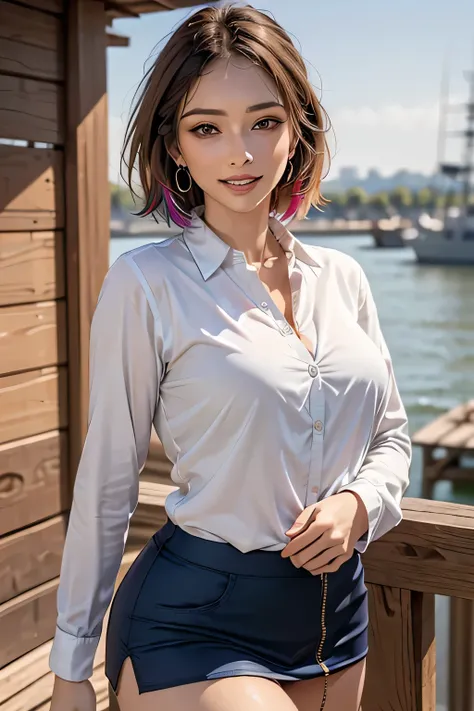 (masterpiece:1.2, Highest quality), (Realistic, photoRealistic:1.4), Beautiful illustrations, (Natural Side Lighting, Cinema Lighting),
View your audience, Cowboy Shot, Front view, 1 girl, middle aged, Perfect Face, Beautiful symmetrical face, (Sunburn, S...