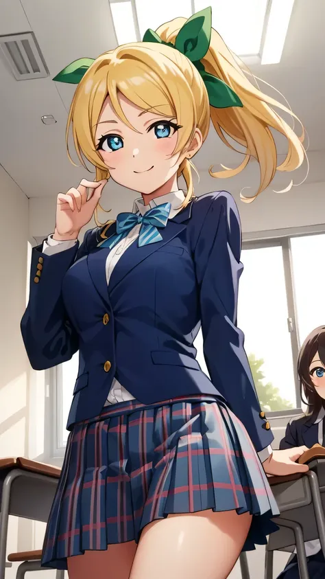 {{{masterpiece}}}, {{{best quality}}}, {{ultra-detailed}}, {illustration}, {{an extremely delicate and beautiful}}, (beautiful detailed eyes:1.6), extremely detailed face, 16k, anime face, ayase eli(lovelive!), cute face, blonde hair, blue eyes, ponytail, ...