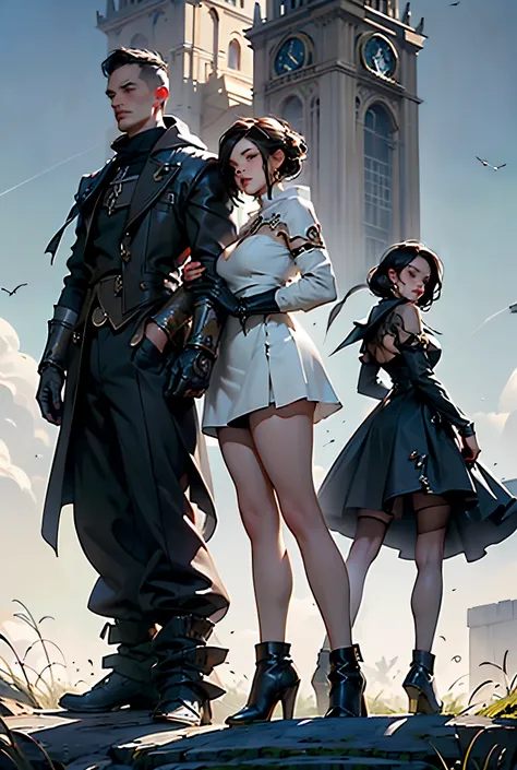 (((masterpiece, of the highest quality, super detailed))), (a witch belonging to an occult order of knights), (a knight crossed with a witch), Victorian era inspired, ((minimal but intricate beautiful armour)), Fluttering lace flared dress with frilly pett...