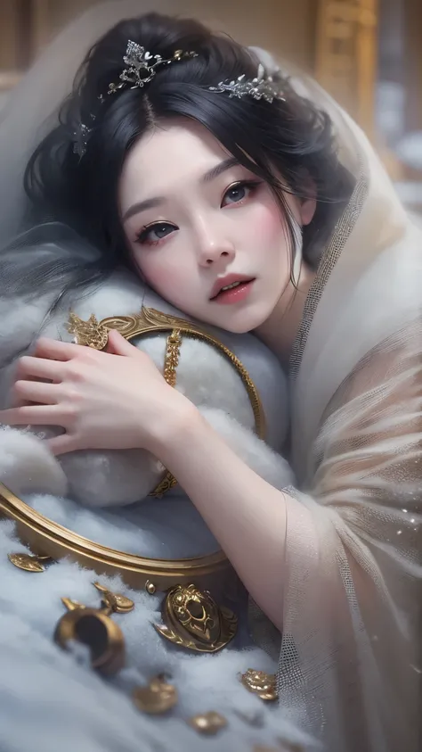 ((top quality, 8 thousand, masterpiece:1.3)), young oriental woman, (huge breasts: 1.3), Dead., death, (death:1.2), lying on the floor, Snow piled up, snowny,그녀는 death, dead body, expressionless, dilated pupils, pale skin, verb, Freeze to death,