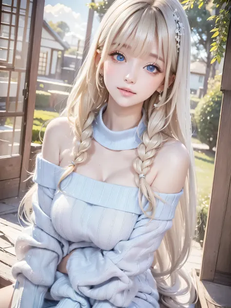 1 girl, cute face, art style, beautiful white and shining skin、blonde hair changes color depending on how the light hits it.、lon...