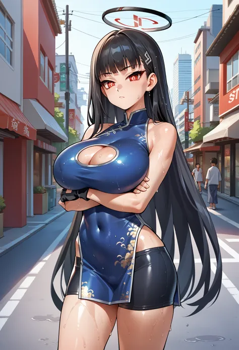 score_9, score_8_up, score_7_up, score_6_up, score_5_up, score_4_up, source_anime, rar, 1girl, solo, huge breast, deep cleavage,...