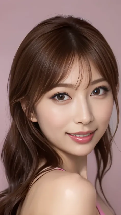 (Highest quality、8k、Award-winning works、Ultra-high resolution)、One beautiful woman、(Wearing a shiny tight swimsuit)、(blonde:1.1)、Bright color contacts、Perfect Makeup、Bright and shiny lipstick、(Very heavy makeup:1.2)、(Deep pink around the eyes:1.1)、Beautifu...