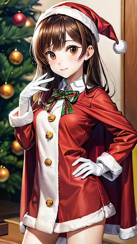 Sayuogiwara, Sayu Ogiwara, Next to the chestnuts, (Brown eyes:1.5), Medium Hair,High quality anime girl with brown hair and brown eyes.、[3Dimage:1.25],[[Attractive eyes,Detailed Eyes、Shining Eyes, Colorful eyes:1.1]],Absolute References、Cowboy Shot,(Thin f...