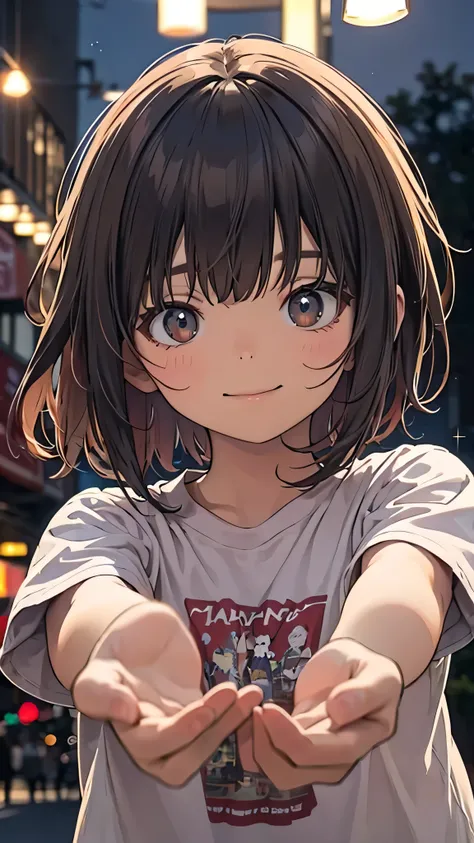 Official Art, wallpaper, Very detailed, (((Very detailedな))), Realistic portraits, (Highest quality, masterpiece, High resolution), (High resolutionスキン: 1.2), 8K Ultra HD, Background Blur, smile, One Woman, (Best Shadow), Absurd, (abyss), Beautiful sparkle...