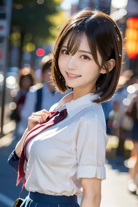 cute japanese woman, school uniform
