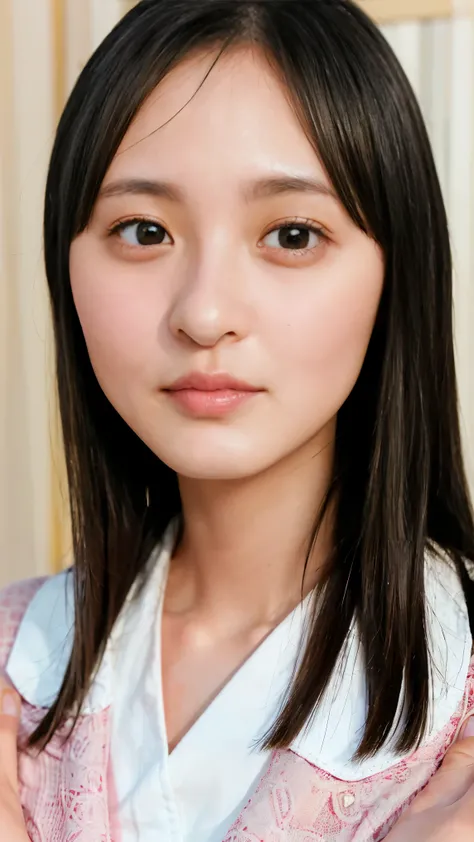 Everything modern:1.66, Cute Japanese Women Photos, smile, 20-year-old, Oil and hair palm for one-length straight hair:1.55, (photo Realistic:1.4), (hyper Realistic:1.4), (Realistic:1.3), (Smoother lighting:1.05), (Improving the quality of cinema lighting:...