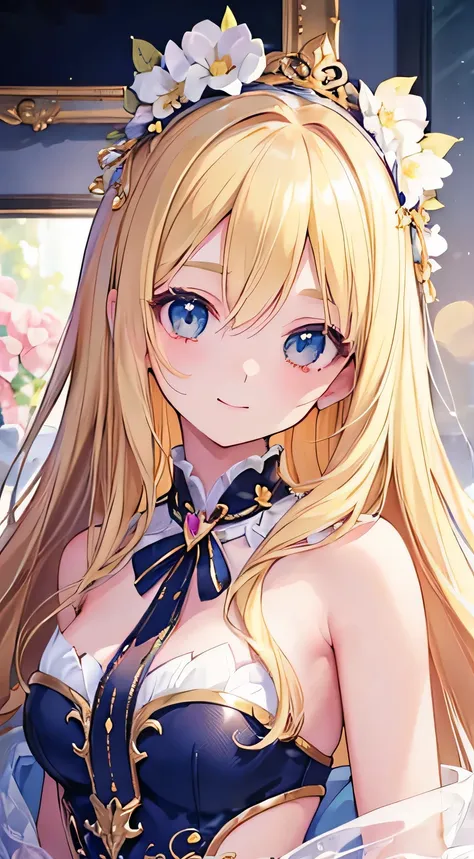 Cute Girls,Idol,Blonde,smile, ( Very detailed, Best details, Official Art, Beauty and aesthetics: 1.2), Depth of the written border, composition, whole body, (a bit), (Beautiful and detailed: 1.3), (wonderful:1), cute heart background