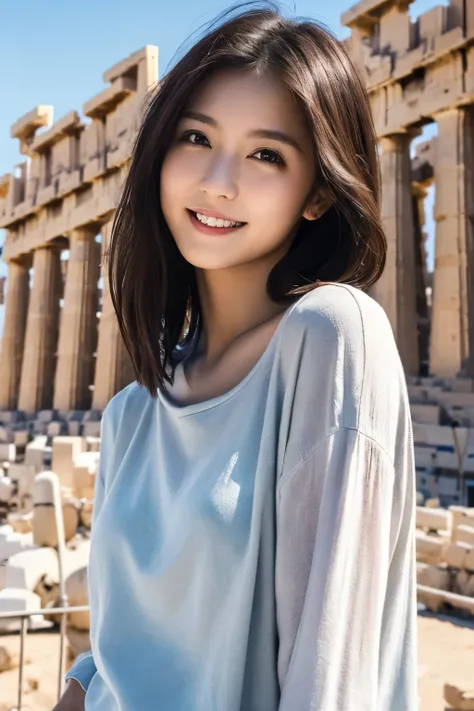 One Girl, (wear casual summer clothes:1.2), (Beautiful Japanese idol portrait photos), 
(RAW Photos, Highest quality), (Realistic, Realistic:1.4), masterpiece, 8K Portrait, 
Very delicate and beautiful, Very detailed, 2k wallpaper, wonderful, In detail, 
V...