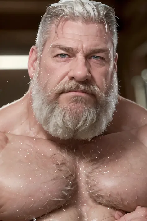 (best quality,4k,8k,highres,masterpiece:1.2), ultra-realistic, ultra-detailed, best quality, white man, bulging muscle daddy, ha...