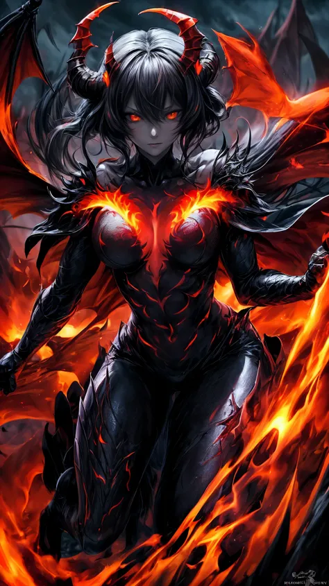 storyboard, masterpiece, highest quality, dragonlady queen, perfect demoness, bright red glowing eyes, detailed eyes (1.4), scar...