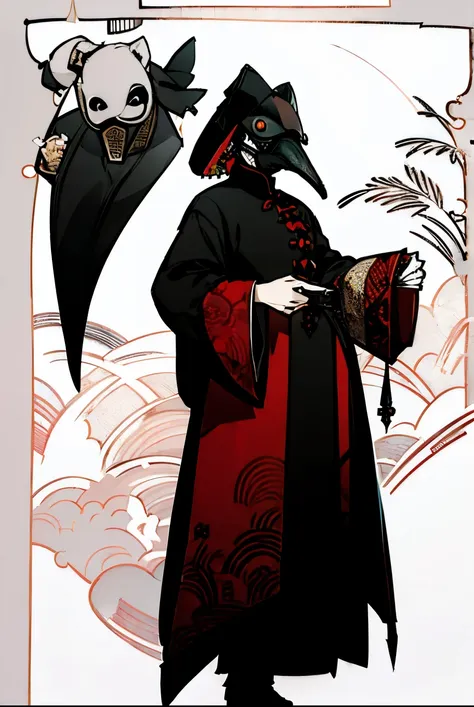 plague_doctor_mask cheongsam set