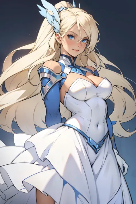 platinum blonde blue eyes shoulder length hair beautiful soft smile feminine graceful girl