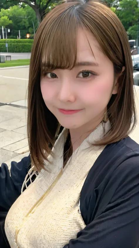 Blonde, Brown Hair, Everything modern:3.66, Cute Japanese Women Photos, smile, 20-year-old, Straight Hair:2.55, (photo Realistic:1.4), (hyper Realistic:1.4), (Realistic:1.3), (Smoother lighting:1.05), (Improving the quality of cinema lighting:0.9), 32K, 1 ...