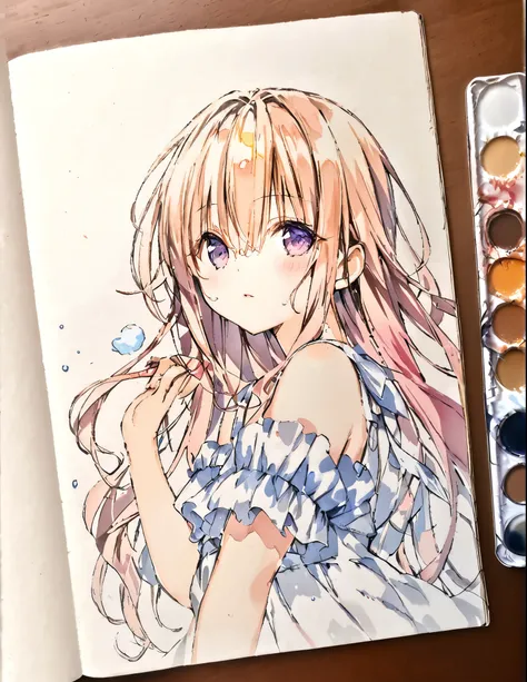 Official art using hand-drawn watercolor sketch technique