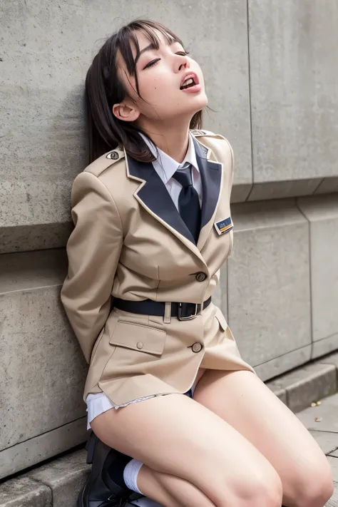 ecstasy, orgasm, bondaged, tied, shcool uniform
