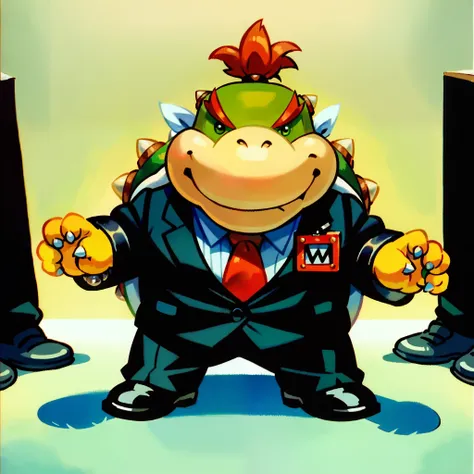 JBowser, Wearing a suit, Im wearing shoes, Facing forward, smile, A face like a passport photo