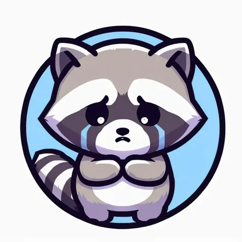 a close up of a Raccoon with a sad face, Racoon, ツイッチエモート, Raccoon, anthRopomoRphic Racoon, discoRd pRofile pictuRe, telegRam stickeR, telegRam stickeR design, Rocket Raccoon, ああwww, R/ああ, soft but gRumpy, テキストなしのロゴ, 悲しいかわいい顔, veRy sad, extRemely happy Rac...