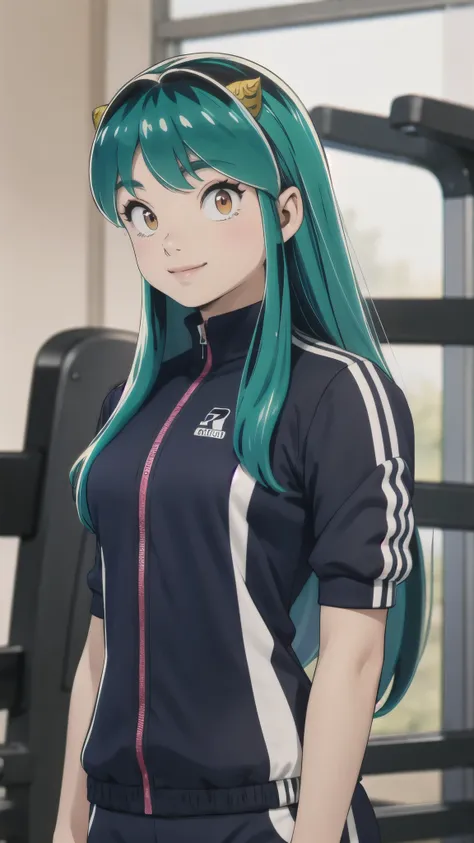 
Ram、Gym suit、smile、Green Hair、Long Hair、Upper Body、Slender body、masterpiece、Simple Background、Highest quality