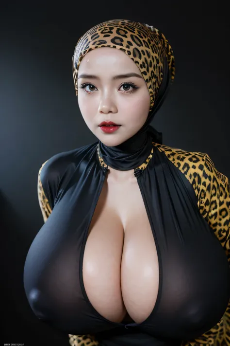 ((4x-UltraSharp)), ((Red Lips)), (((Jilbab))), ((GOTHIC GOTH GIRL BLACK LIPS)), Jumbo (Singlet), Chubby adorable, 1 girl, (face to face), 10 years old, baby face, angry face expression, half body portrait, (face details: 1), (eye details: 1), ((big breasts...