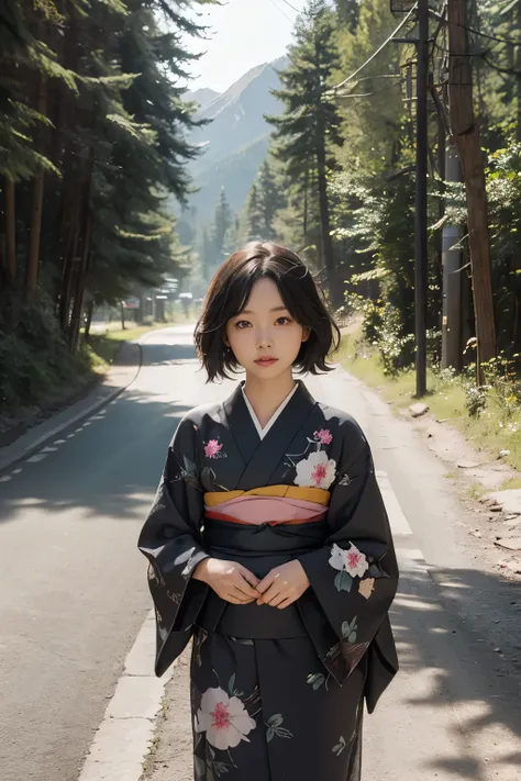 Beautiful,Junko Ishihara,Over Amagi,Small path in the mountains,Unpaved mountain road,or period,Years falls,Flame of Love,Disheveled Japanese clothing,In the mountains,The twists and turns of the deep mountains,Flames of Passion,Mature women in their thirt...