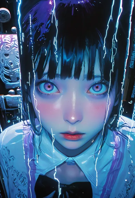 surreal horror, anime style, directed by Junji Ito, high contrast, vivid colors, eerie atmosphere, psychological tension, intricate line work, nightmarish creatures