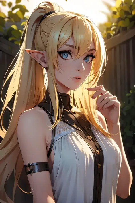 blonde haired elf, ((long_elegant_elf_ears)), (8k,highres,masterpiece:1.2),ultra-detailed,(realistic,photo-realistic:1.47),((sle...