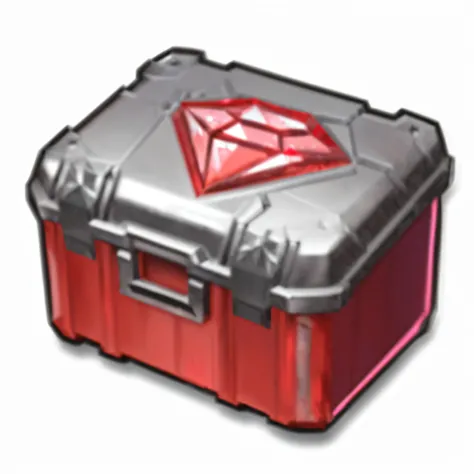 a close up of a metal box with a diamond on it, robbery box, diamond, fan box, Object Art, Crimson theme, League of Legends Inventory Items, !!Very detailed!!, robbery, gem, extremely, No Man&#39;s Sky Justice Auditor, Marmoset Tool Kit, case, crystal, gem...