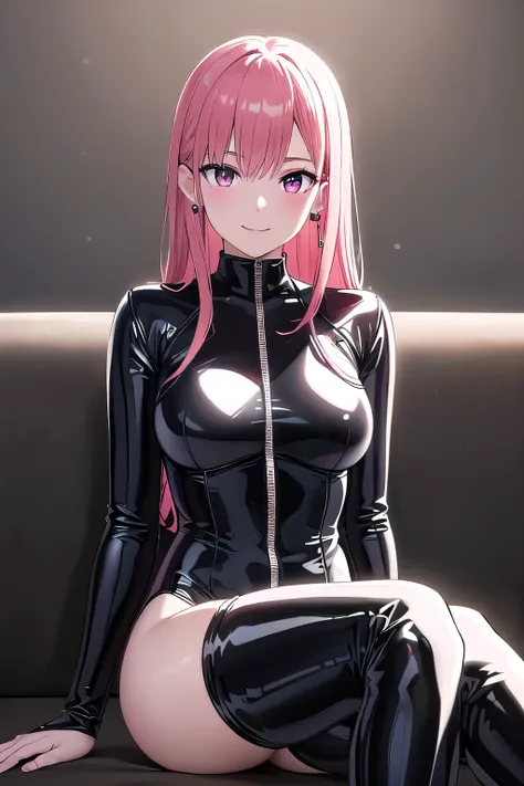  (8K, top-quality, masterpiece:1.2), ( Super Detail), (One girl), (Highly detailed), (beautifully detailed eyes), (of the highest quality), (super detailed ), (masterpiece), (Detailed face), ((pink hair,long hair)), medium breasts, clothed, Perfect Lightin...