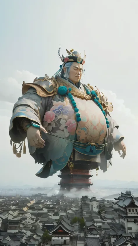 A giant statue of a man in the shape of an Arafly, japanese cgi, Japanese VFX, The real Big Mom, Chinese Surrealism, Japanese Pop Surrealism, Japonisme 3d 8k ultra detailed, Giant Heavenly God, Complex and gorgeous anime CGI style, Chinese Fantasy, Inspire...