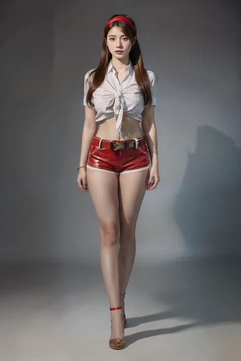 (RAW shooting, Photoreal:1.5, 8k, highest quality, masterpiece, ultra high resolution), perfect dynamic composition:1.2, Highly detailed skin and facial textures:1.2,beautiful and aesthetic:1.2,caucasian:1.4, fair skin:1.4,full body:1.4,sandals:1.4, (large...