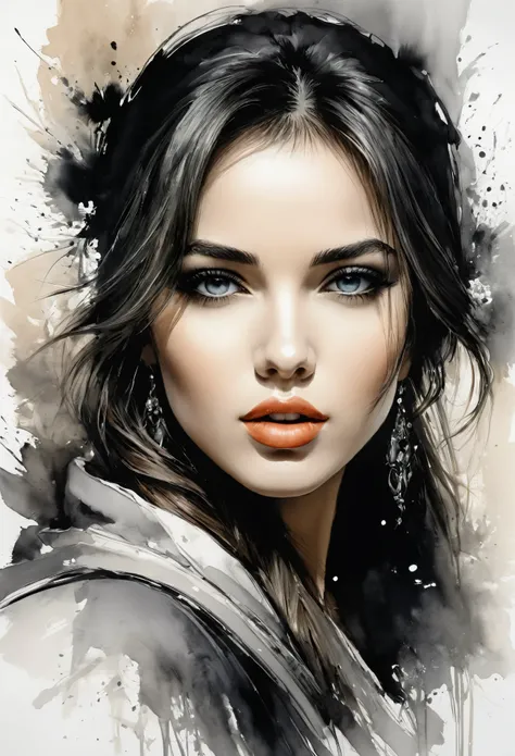 work of art, best qualityer, just a very beautiful Bulgarian woman in fashion design Clothes, ink painting style, Sofia landmark in Bulgaria, perfect poses,
subdued colors, soft strokes, low angle, ink painting in the style of artists such as Russ Mills, ...