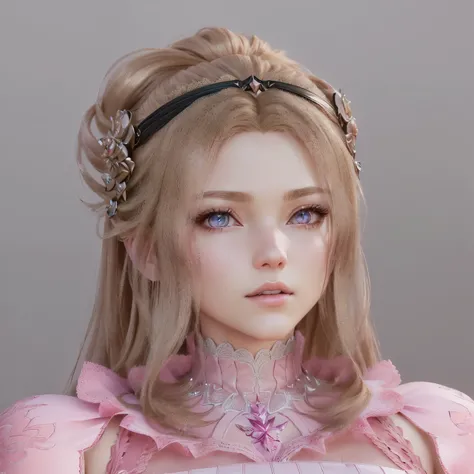 A close-up of a pink dress, Ultra-detailed fantasy characters, 8K Portrait Rendering, Realistic Anime 3D Style, Anime-style 3D, 3D Anime Real, Photorealistic Anime Rendering, small character. Unreal Engine 5, realistic young anime, Highly detailed characte...