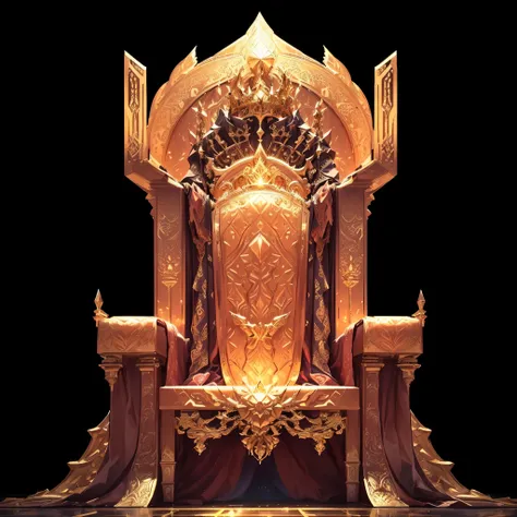 a close up of a throne with a glowing throne on top, golden throne, gold throne, the glowing throne, throne, sitting on intricate throne, sitting in a gilded throne, lying a throne in a fantasy land, sitting on golden throne, decadent throne room, sitting ...