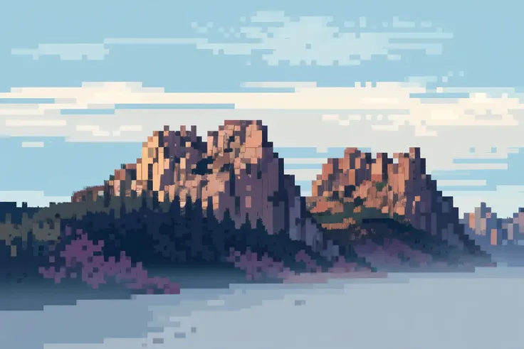 pixel art, pixel style, sprite, hill