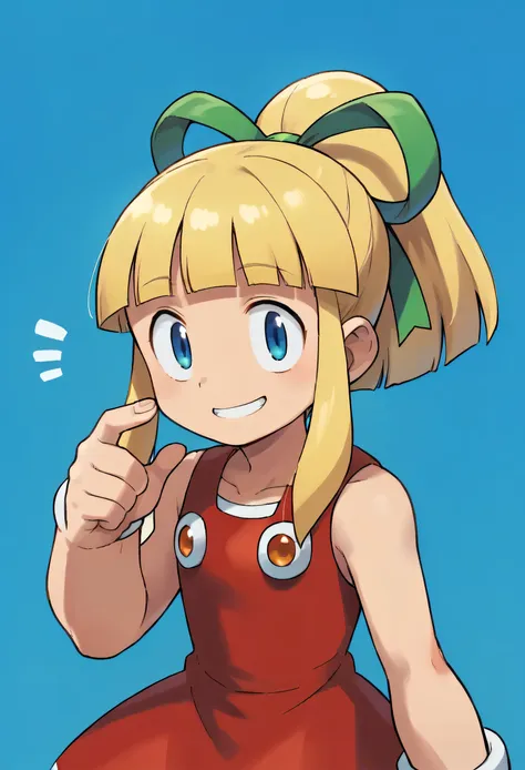 score_9, score_8_up, score_7_up, source_anime, solo, ishikawa hideki style, roll (mega man), long hair, bangs, blue eyes, blonde...