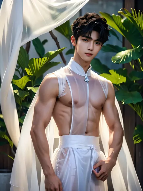 (A asian pretty Boy, cute boy, Nude posing:1.1), (absurdres, Intricate details, best quality, high resolution, 8K, realistic, masterpiece:1.2), 1boy,  ulzzang boy, japanese idol, very handsome, perfect face, Extremely detailed, Practical:1.5, professional ...