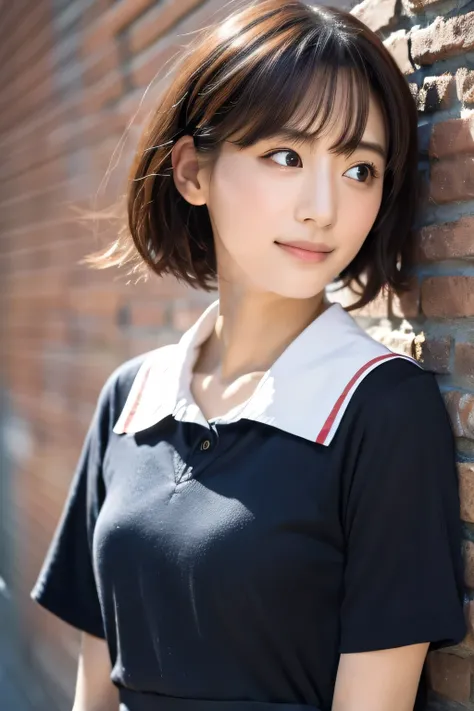 
(Beautiful leaning against the wall:1.3), (Highest quality:1.4), (Very detailed), (Very detailed美しい顔), Sexy pose, School uniforms, Short-sleeved sailor uniform, Great face and eyes, iris, Medium Hair, The Beauty of Japan, (Skinny body type:1.3), (Flat Che...