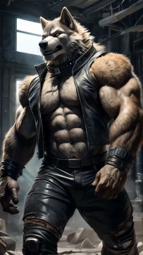 (Masterpiece:1.2),(High qualityสุด),(Superb details),(Ultra high resolution),(best illustrations)Highly detailed, film, cinema, realistic, Masterpiece, male(gun), (Doom 3), bodybuilder physique,6-pack,The warrior costumes from the movie Mad Max, Sleeveless...