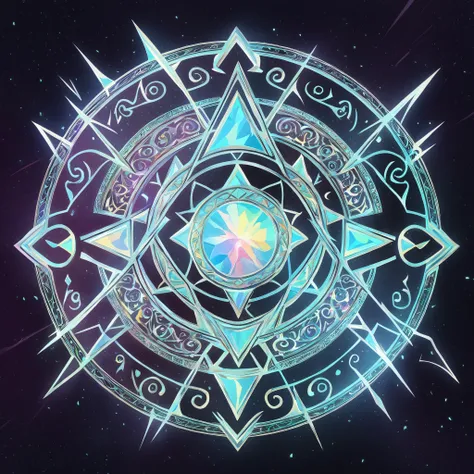 Ouija ghostly shattered glass erratically in the Opal art style
