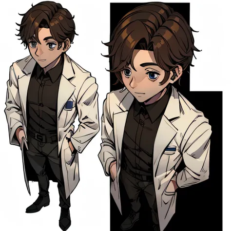 Alexandre Castro is a younger man with brown hair, being a doctor who always walks around with his full-body white coat