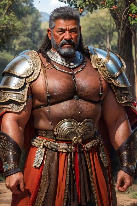 ,old men, middle age,big muscle, ancient majapahit,minoan primitive warrior: ultra realistic and detailed, wearing ancient armor 